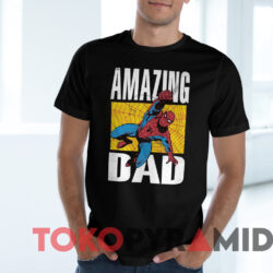 Amazing Dad Spider man T shirt Black T shirt