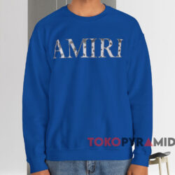 AMIRI Bandana Logo T-shirt 3 Amiri Bandana Logo T shirt Blue Sweatshirt