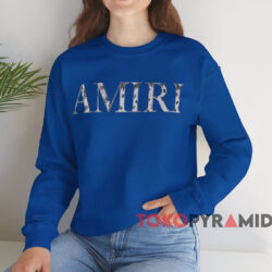 AMIRI Bandana Logo T-shirt 4 Amiri Bandana Logo T shirt Blue Sweatshirt