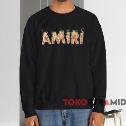 Amiri Flame Logo T-shirt 3 Amiri Flame Logo T shirt Black Sweatshirt