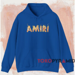 Amiri Flame Logo T-shirt 2 Amiri Flame Logo T shirt Blue Hoodie