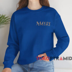AMIRI MA Baroque Logo T-shirt 4 Amiri Ma Baroque Logo T shirt Blue Sweatshirt