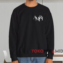 Amiri Staggered Logo T-shirt 3 Amiri Staggered Logo T shirt Black Sweatshirt