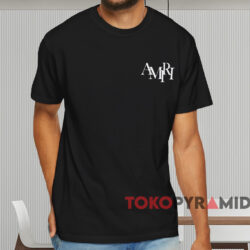 Amiri Staggered Logo T shirt Black T shirt