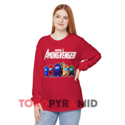 Among Us Amongvenger Shirt 2 Among Us Amongvenger Red Long sleeved