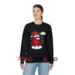 Among Us Christmas These Look Sus Black Sweatshirt