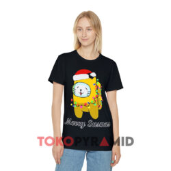 Among Us Merry Susmas Cat Black T shirt
