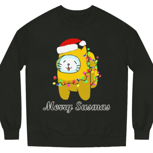 Among Us Merry Susmas Cat Sweatshirt Among Us Merry Susmas Cat Sweatshirt