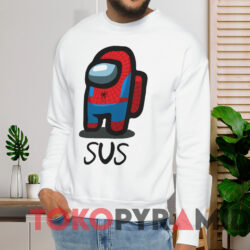 Among Us Red Is Sus Spider-Man T-shirt 3 Among Us Red Is Sus Spider man T shirt White Sweatshirt