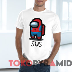 Among Us Red Is Sus Spider man T shirt White T shirt