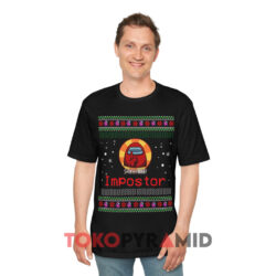 Among Us Silence Shhh Ugly Christmas Black T shirt
