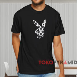 Anti Social Social Club Playboy Checkered T shirt Black T shirt