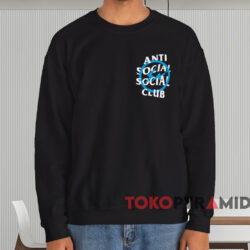 Anti Social Social Club x Fragment Blue Bolt T-shirt 4 Anti Social Social Club X Fragment Blue Bolt T shirt Black Sweatshirt