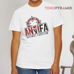 Antifa Against Fascism White T shirt