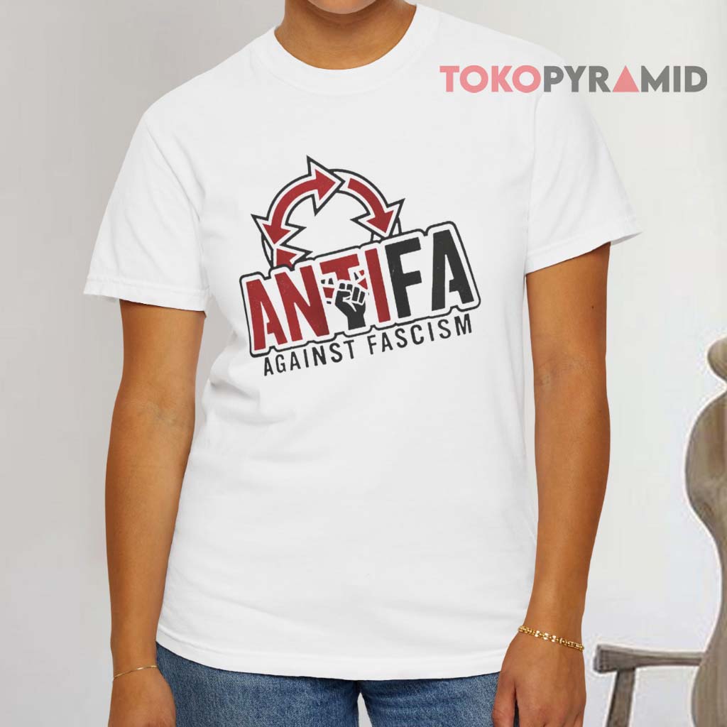 Antifa Against Fascism White T shirt Antifa Against Fascism White T shirt