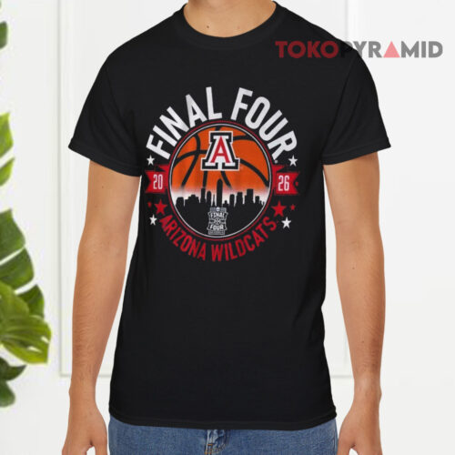 Arizona Basketball 2026 Final Four Black T shirt