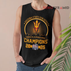 Arizona State Sun Devils Chick Fil A Peach Bowl Champions 2025 Skyline Shirt 2 Arizona State Sun Devils Chick Fil A Peach Bowl Champions 2025 Skyline Tank Top