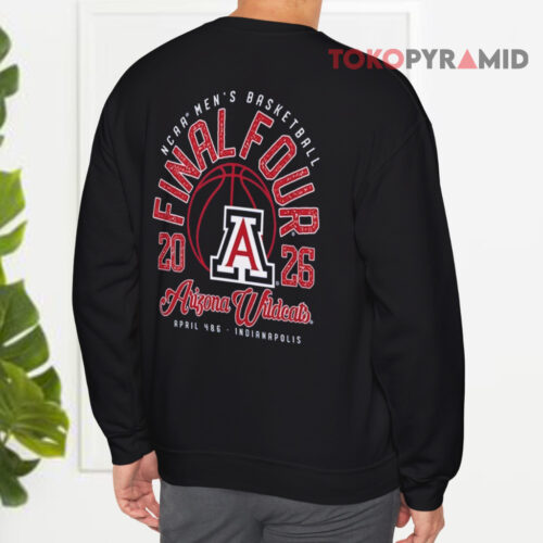 Arizona Wildcats 2026 Ncaa Men's Basketball Tournament March Madness Final Four Sweatshirt Back