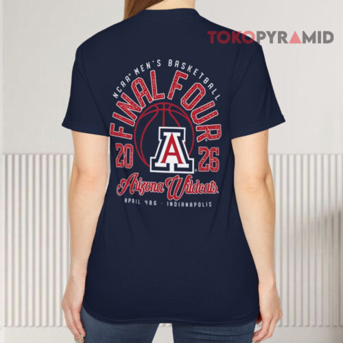 Arizona Wildcats 2026 Ncaa Men's Basketball Tournament March Madness Final Four T shirt Back