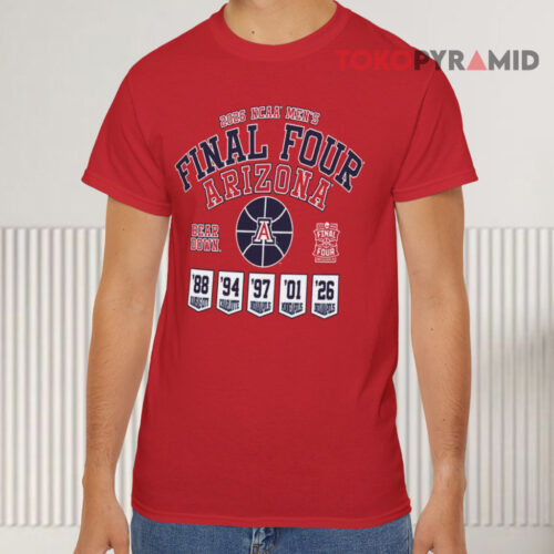 Arizona Wildcats Basketball 2026 Final Four Red T shirt