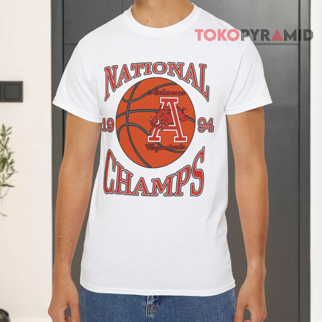 Arkansas Razorbacks 1994 National Champs White T shirt Arkansas Razorbacks 1994 National Champs White T shirt