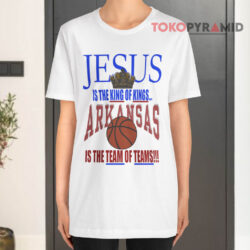 Arkansas Razorbacks Basketball Jesus White T shirt