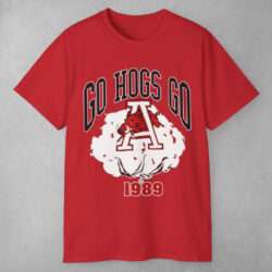 Arkansas Razorbacks Go Hogs Go 1989 T shirt