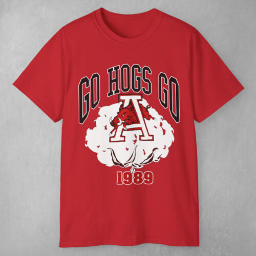 Arkansas Razorbacks Go Hogs Go 1989 T shirt