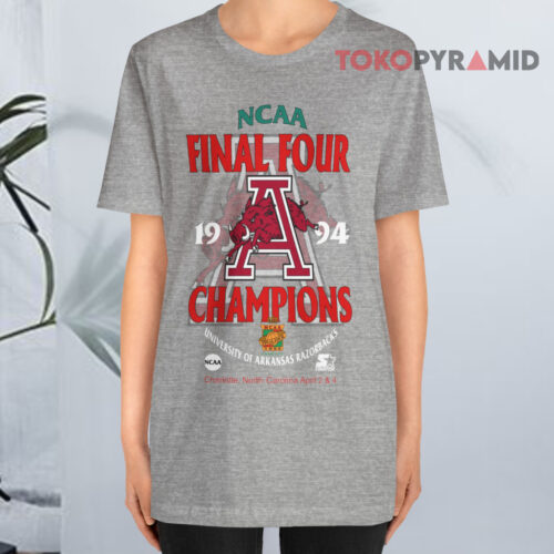 Arkansas Razorbacks Ncaa 1994 Final Four Vintage Grey T shirt