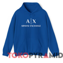 Armani Exchange Logo T shirt Blue Hoodie