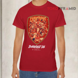 Arsenal Budapest 26 UCL Final T-Shirt 4 Arsenal Budapest 26 Ucl Final Red T shirt