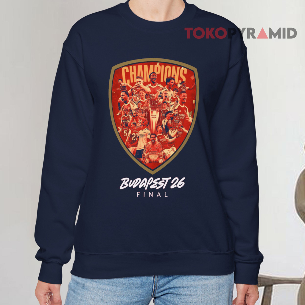 Arsenal Budapest 26 Ucl Final Sweatshirt Arsenal Budapest 26 Ucl Final Sweatshirt
