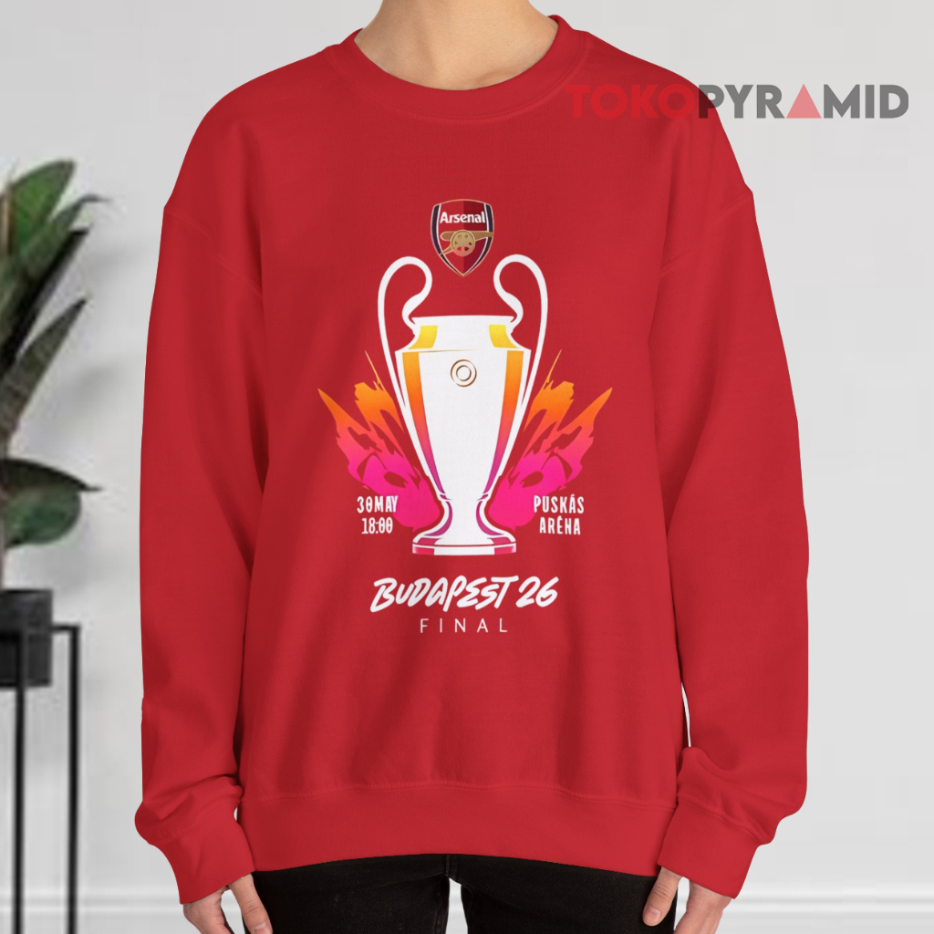 Arsenal Champions League Final Red Sweatshirt Arsenal Champions League Final Red Sweatshirt