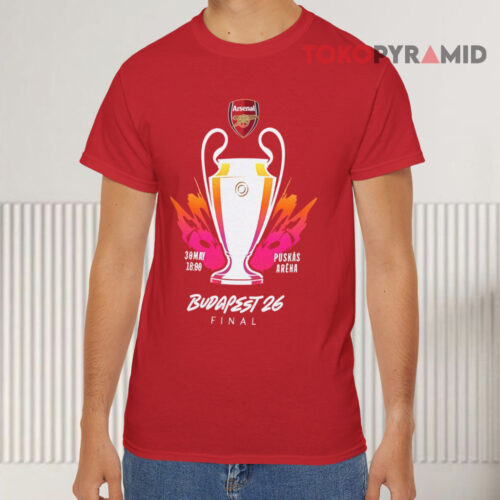 Arsenal Champions League Final Red T shirt Arsenal Champions League Final Red T shirt