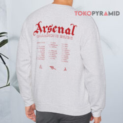 Arsenal Champions Squad 25 26 Poster Sweatshirt Back