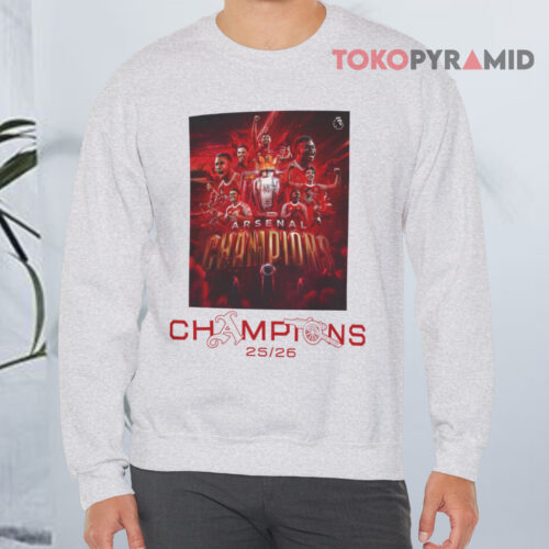 Arsenal Champions Squad 25 26 Poster Sweatshirt Front