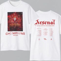 Arsenal Champions Squad 25 26 Poster T shirt