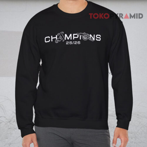 Arsenal Champions Squad 25 26 Sweatshirt Front Arsenal Champions Squad 25 26 Sweatshirt Front