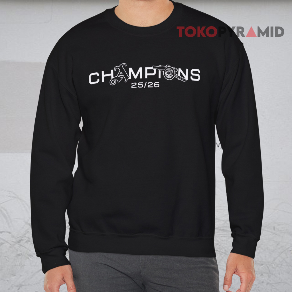 Arsenal Champions Squad 25 26 Sweatshirt Front Arsenal Champions Squad 25 26 Sweatshirt Front