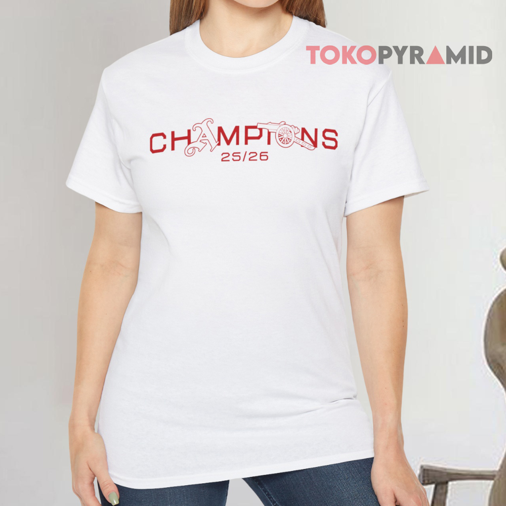 Arsenal Champions Squad 25 26 T shirt front Arsenal Champions Squad 25 26 T shirt front