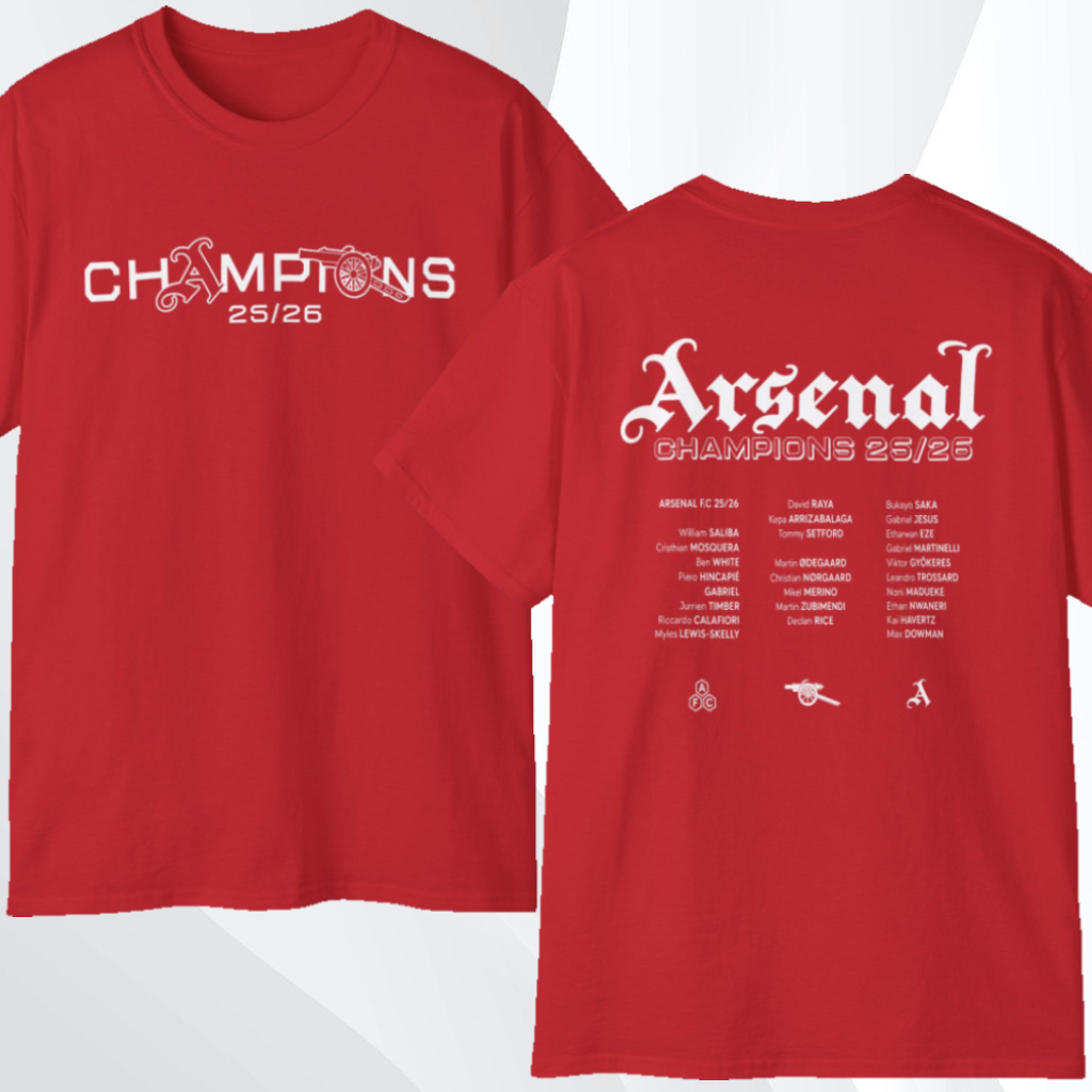 Arsenal Champions Squad 25 26 T shirt Arsenal Champions Squad 25 26 T shirt