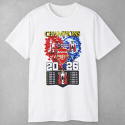 Arsenal Fc Champions Premier League 2026 T shirt