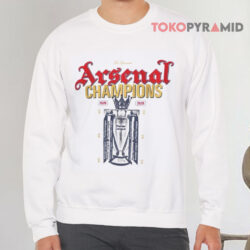 Arsenal Premier League Champions 25/26 T-Shirt 3 Arsenal Premier League Champions 25 26 Sweatshirt Front