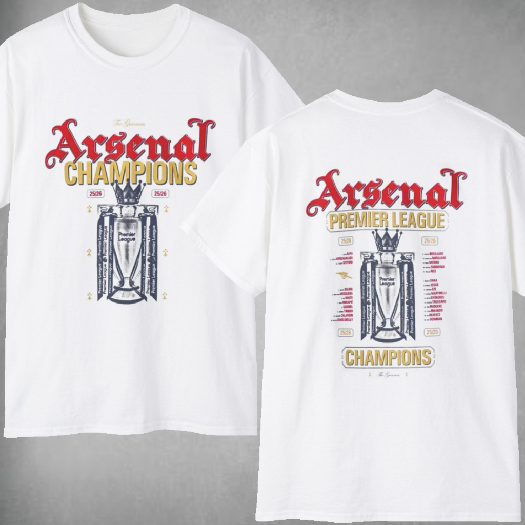 Arsenal Premier League Champions 25 26 T shirt Arsenal Premier League Champions 25 26 T shirt