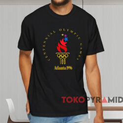 Atlanta 1996 Centennial Olympic Games T shirt Black T shirt