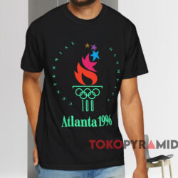 Atlanta 1996 Centennial Olympics T shirt Black T shirt