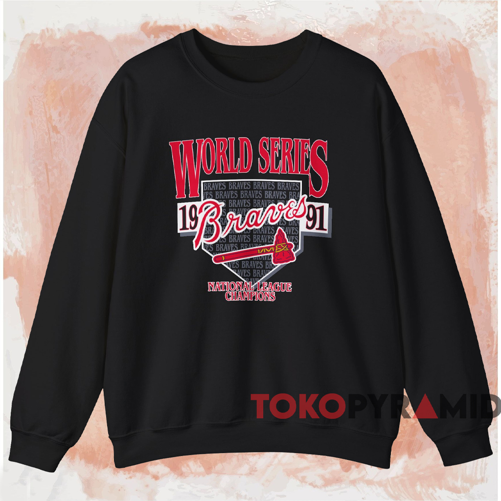 Atlanta Braves 1991 World Series Shirt Black Sweatshirt Atlanta Braves 1991 World Series Shirt Black Sweatshirt