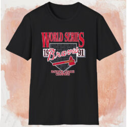 All Reviews 14 Atlanta Braves 1991 World Series Shirt Black T shirt