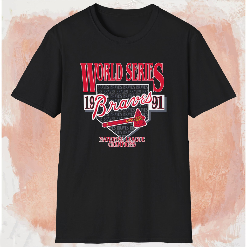 Atlanta Braves 1991 World Series Shirt Black T shirt Atlanta Braves 1991 World Series Shirt Black T shirt