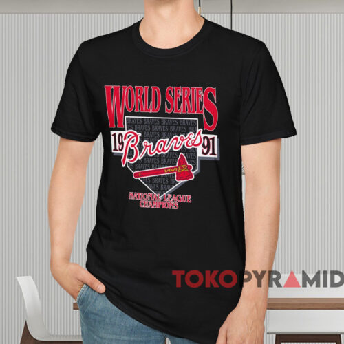 Atlanta Braves 1991 World Series Shirt Black T shirt Atlanta Braves 1991 World Series Shirt Black T shirt